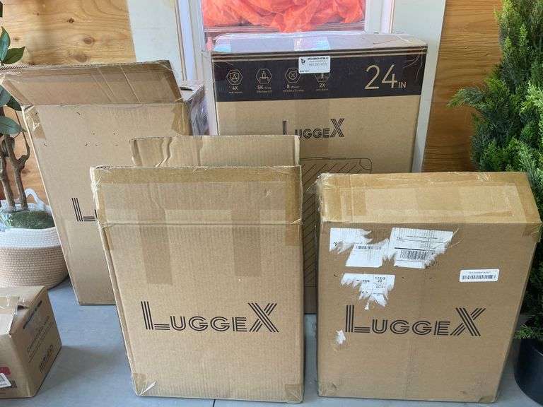 4PCS. LUGGEX 2 HARDSHELL AND 2 SOFTSHELL SUITCASES