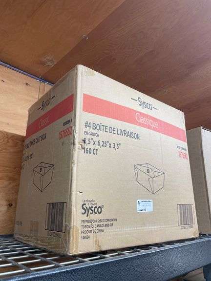 SYSCO #4 FOOD TAKE OUT BOXES