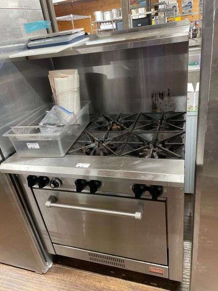 ROSKO COMMERCIAL GAS RANGE W/OVEN