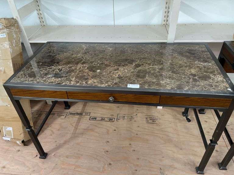 APPROX. 50IN STONE TOP DESK *BRING YOUR OWN HELP TO LOAD*