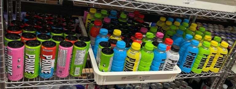 *SHELF* OF ASSORT. PRIME ENERGY DRINKS & HYDRATION DRINKS 355ML + 500ML