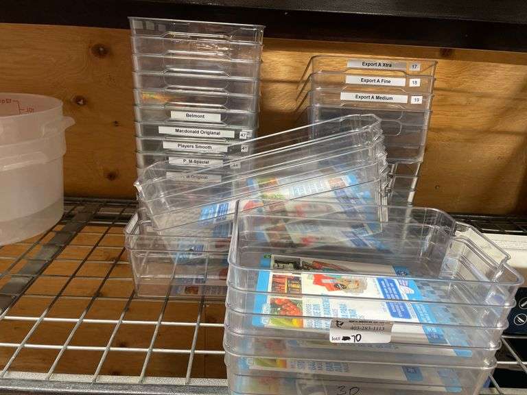 ASSORT. SIZE CLEAR PLASTIC STORAGE BINS