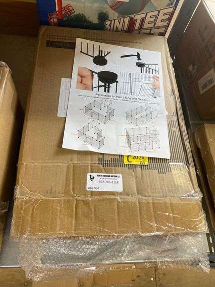WHITE WIRE METAL PET FENCE USED