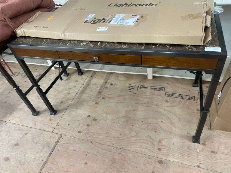 APPROX. 50IN STONE TOP DESK *BRING YOUR OWN HELP TO LOAD*