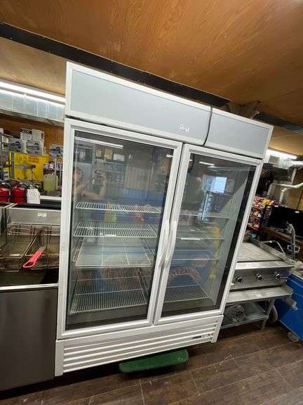 TRUE DOUBLE DOOR REACH IN FREEZER APPROX. 6FT TALL 54'' WIDE