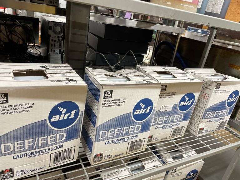 4 BOXES OF DIESEL EXHAUST FLUID 9.46L EA.