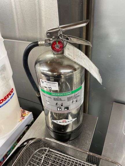 SILVER FIRE EXTINGUISHER