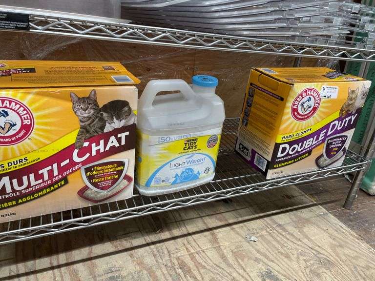 *SHELF* OF 3 ASSORT. CAT LITTER