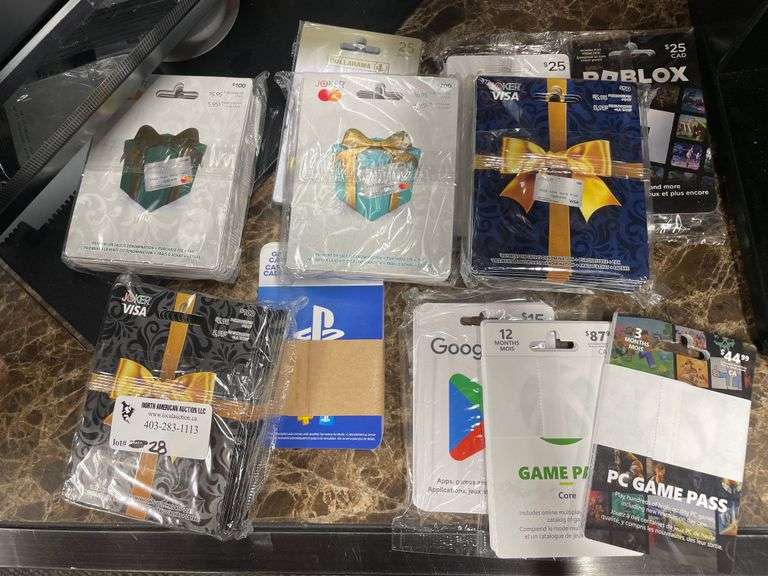 ASSORT. NON ACTIVATED GIFT CARDS