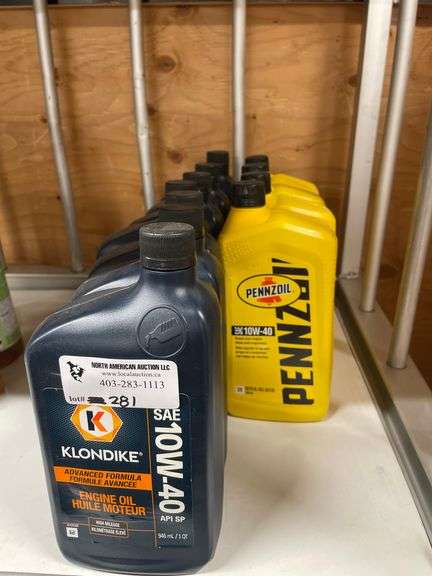 KLONDIKE + PENNZOIL ENGINE OIL 11PCS. 946ML EA.