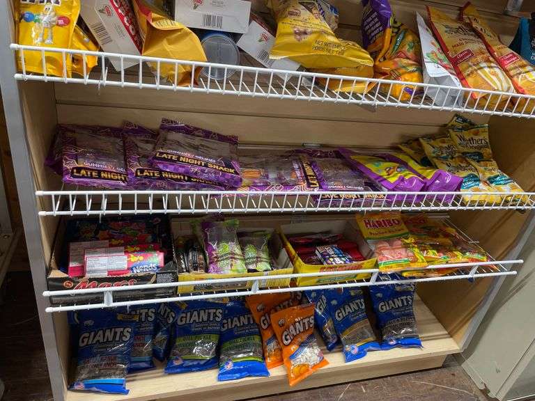 DOUBLE SIDED DISPLAY RACK W/CONTENT ASSORT. SNACKS