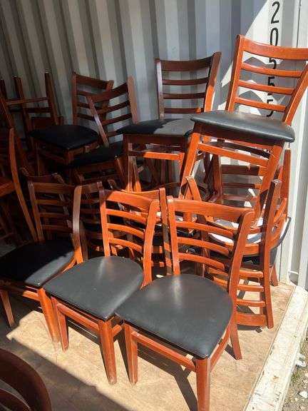 24PC ONE MONEY ADRIA PADDED BLACK CHAIRS