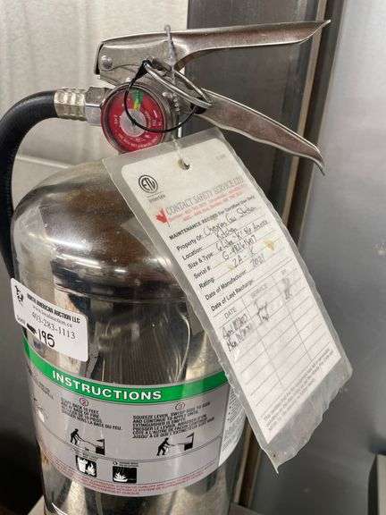 SILVER FIRE EXTINGUISHER