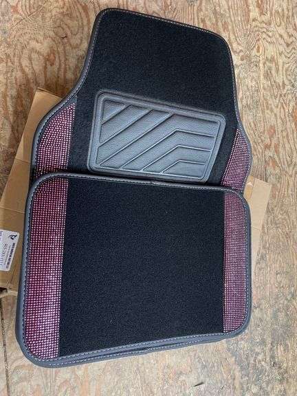 CARPASS 4PC. FLOOR MATS PINK GLITTER