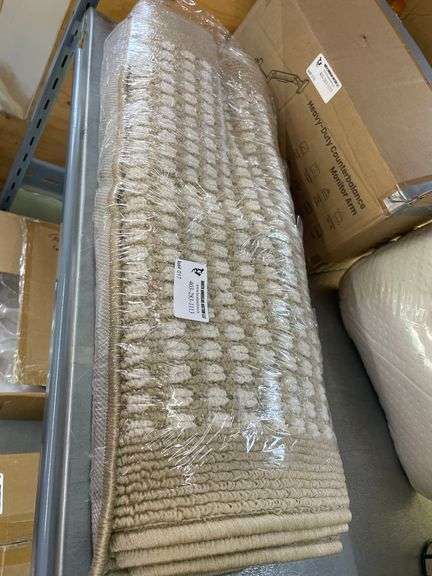BEIGE/WHTE AREA RUG