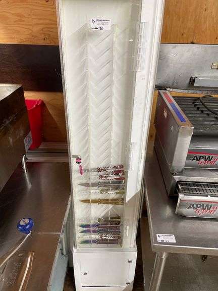 APPROX. 5.5FT TALL DISPLAY CASE W/CONTENTS INSIDE