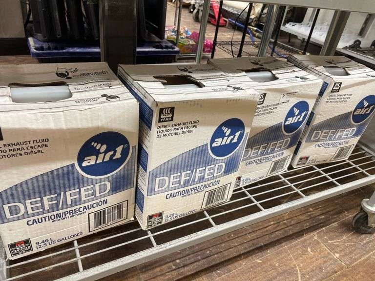 4 BOXES OF DIESEL EXHAUST FLUID 9.46L EA.