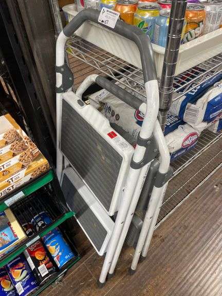 PAIR OF STEPPING STOOLS