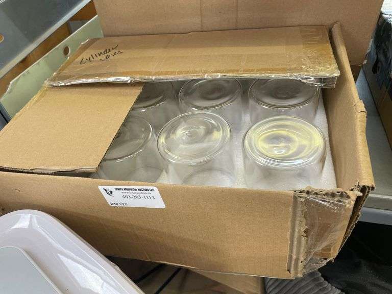 SMALL GLASS CYLINDER GLASSES/VASES 11PCS.