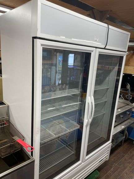 TRUE DOUBLE DOOR REACH IN FREEZER APPROX. 6FT TALL 54'' WIDE