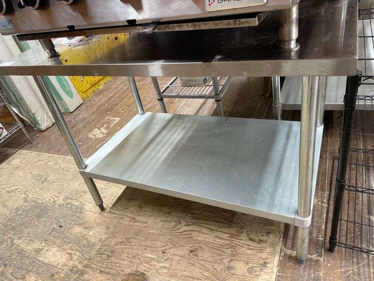 S.S. PREP TABLE APPROX. 4FTX30''