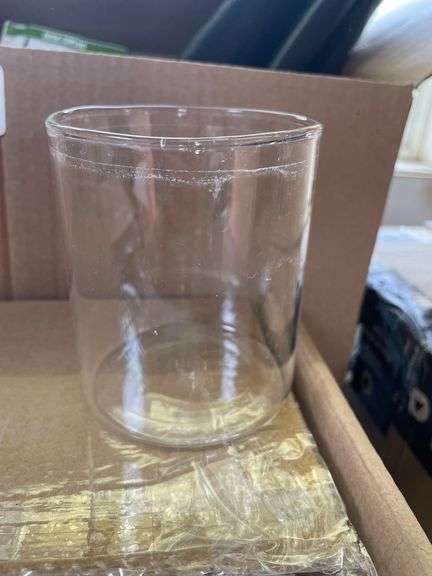 SMALL GLASS CYLINDER GLASSES/VASES 11PCS.