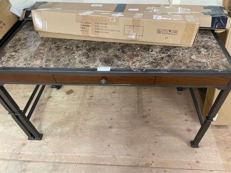 APPROX. 50IN STONE TOP DESK *BRING YOUR OWN HELP TO LOAD*