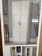 SAUDER STORAGE CABINET WHITE FINISH