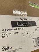 SYSCO #2 TAKE OUT BOXES