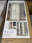 SAUDER STORAGE CABINET WHITE FINISH APPROX. 71 X 29 X 16''