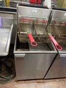 DEEP FRYER W/2 BASKETS APPROX. 20'' WIDE 30'' DEEP