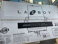 BLACK MESH ROLLING OFFICE CHAIR IN LAZBOY BOX