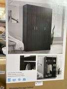 SAUDER WARDROBE/STORAGE CABINET ESPRESSO OAK FINISH