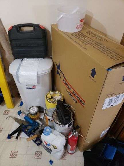 Contents of corner in kitchen