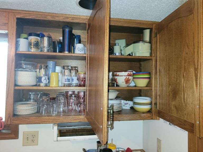 Contents of Upper Kitchen Cabinets