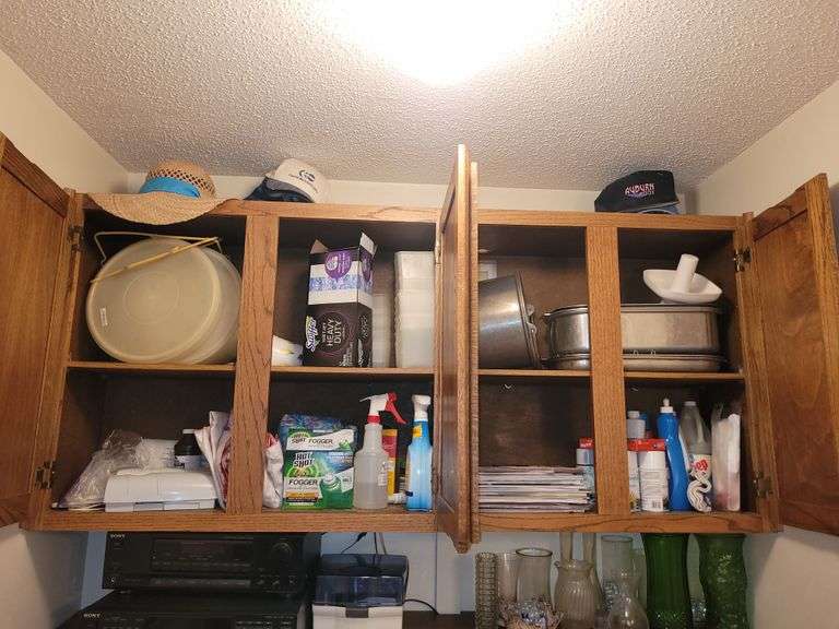 Contents of Laundry Room Cabinets