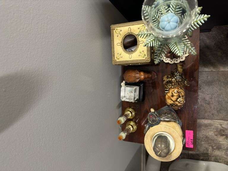 Wooden Stand with Decorations