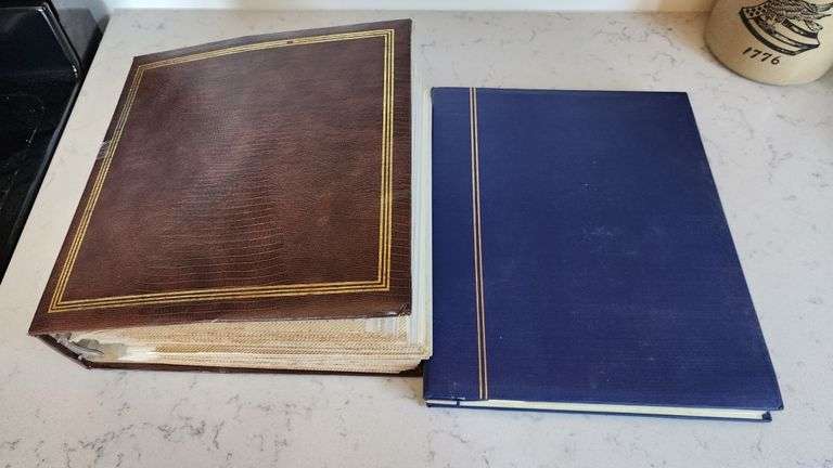Two Binders with Mostly Fuchsia Postcards