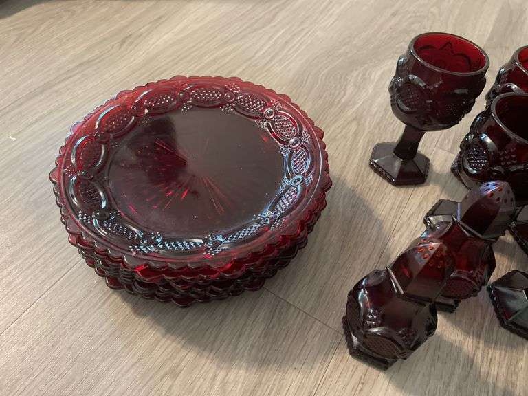 Avon Royal Ruby Glass Set