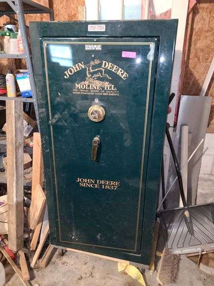 30x65x23 John Deere Gun Safe in Garage