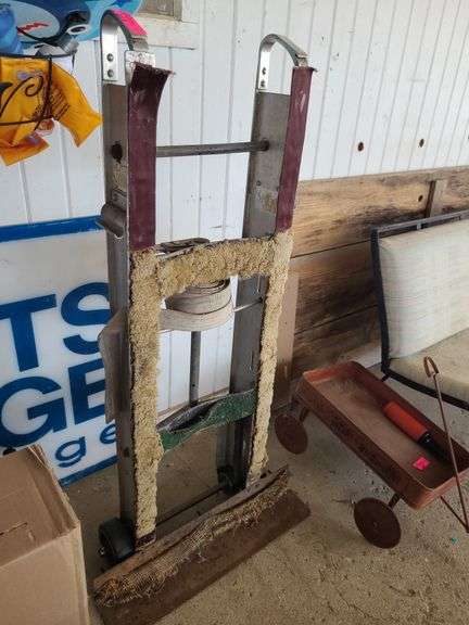 Two Wheel Appliance Dolly on Back Patio