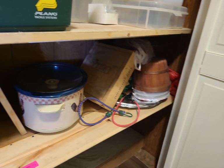 Pasteurizer, Slow Cooker, and Cook Pots in Hallway Closet