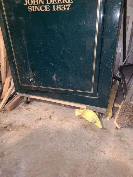 30x65x23 John Deere Gun Safe in Garage