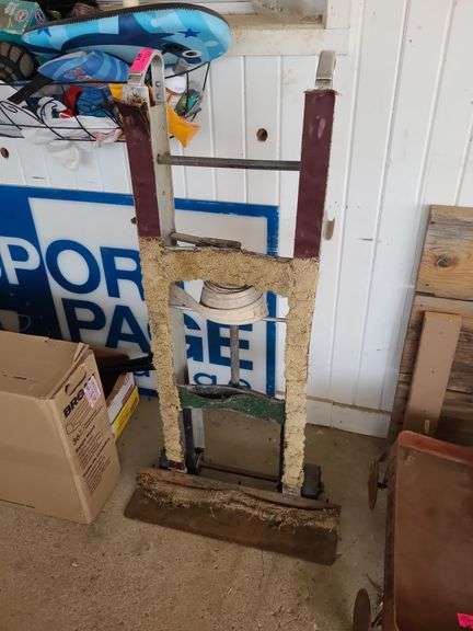 Two Wheel Appliance Dolly on Back Patio
