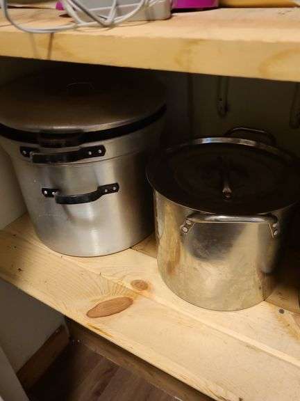 Pasteurizer, Slow Cooker, and Cook Pots in Hallway Closet