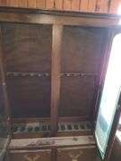 48x69x15 Locking Wood Gun Cabinet with Key in Upstairs Office