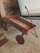 Vintage Lil Red Wagon on Back Patio