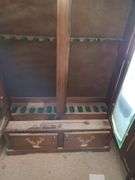 48x69x15 Locking Wood Gun Cabinet with Key in Upstairs Office