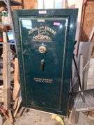30x65x23 John Deere Gun Safe in Garage