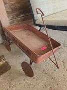 Vintage Lil Red Wagon on Back Patio